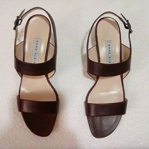 ANNE KLEN BROWN Sandal w/ Adjustable Ankle Strap